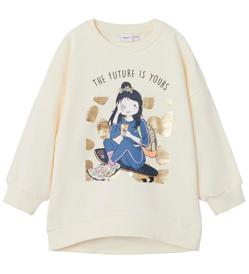 Name It Collegegenser NmfKirsten Smørkrem 2 år 92 Collegegenser Beige