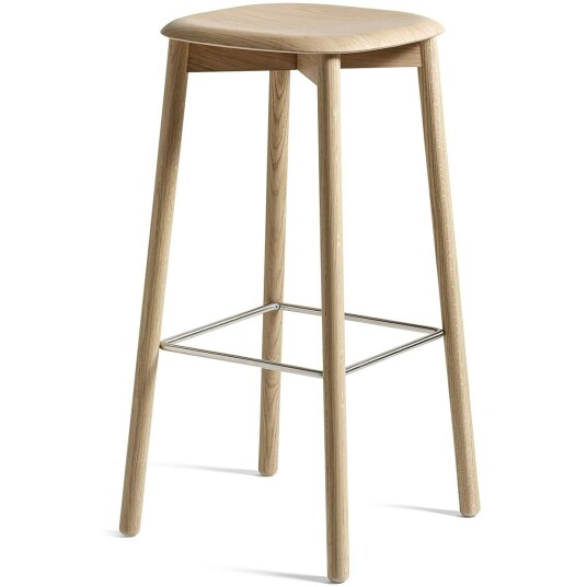 Hay Soft Edge 32 High Bar Stool Water based Lacquered Oak