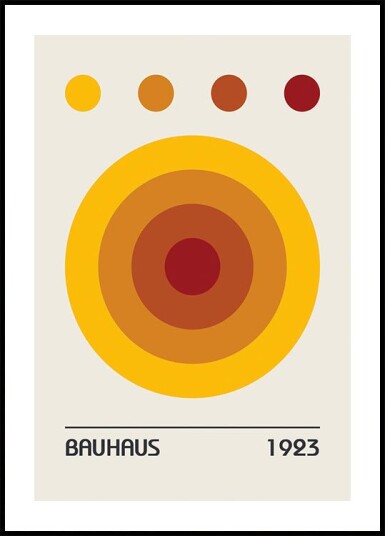Bauhaus Colors Orange Plakat Plakat / 21x30cm