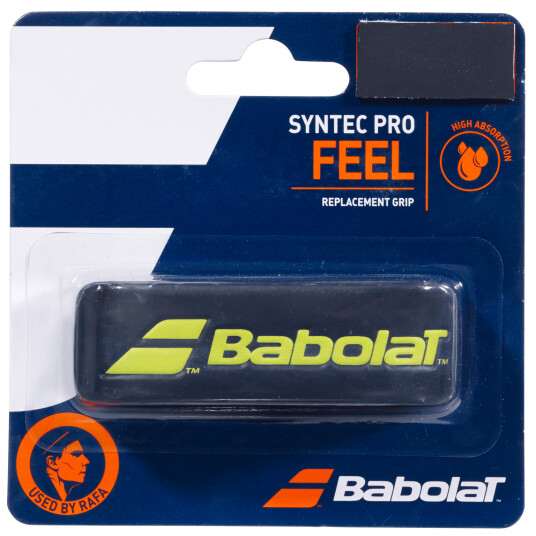 Babolat Syntec Pro Grip, gripteip for tennis eller padel STD Black/Fluo Yellow