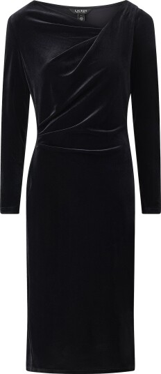 Lauren Ralph Lauren Fløyelkjole Luxe Velvet Knt Dresses Svart