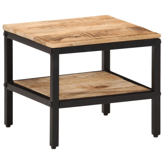 Salongbord 35x35x30 cm grovt heltre mangotre 374066