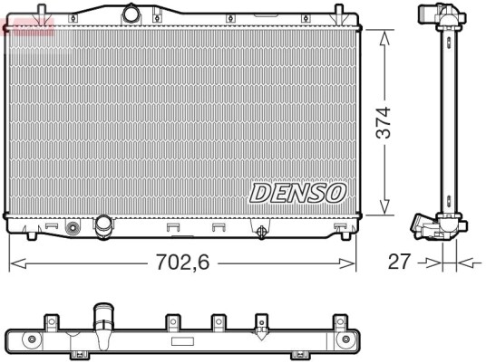 Radiator motorkjøling DENSO DRM40108