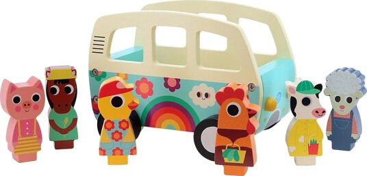 Vilac Sound Van With 6 Animal Figures Multi/patterned ONE SIZE Vilac Sound Van With 6 Animal Figures Multi/patterned ONE SIZE