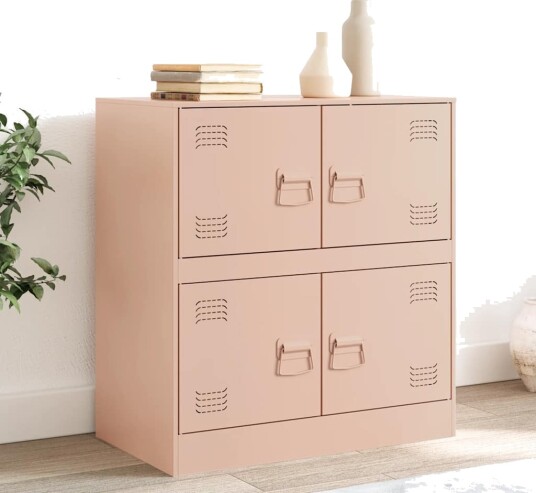 Skjenk rosa 67x39x73 cm stål