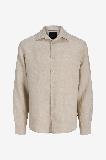 Jack & Jones   Linskjorte jprBlalawrence Linen LS Shirt   Grå