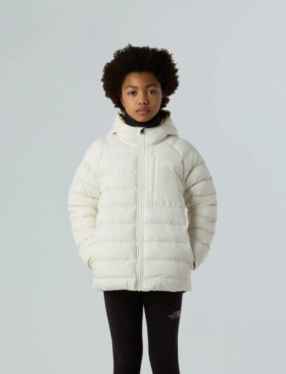 The North Face G Reversible Perrito Hooded Jacket - Cream - 117-122 The North Face G Reversible Perrito Hooded Jacket - Cream - 117-122