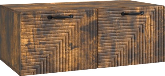 Vegghengt TV skap Røkt Eik 78,5 x 41 x 30 cm Konstruert tre Vegghengt TV skap Røkt Eik 78,5 x 41 x 30 cm Konstruert tre