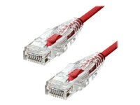 ProXtend Ultra Slim - Koblingskabel - RJ-45 (hann) til RJ-45 (hann) - 4 m - 3.6 mm - UTP - CAT 6 - halogenfri, flertrådet - rød