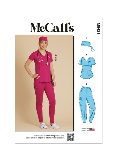 McCall's 8421 - Sykepleier uniform U5 (16-18-20-22-24)