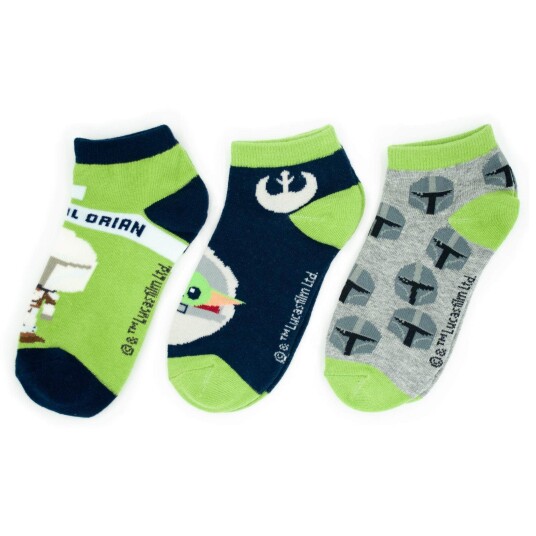 Star Wars Sokker Baby Yoda 3-pk - 23/26 - Voksen - 70% bomull, 28% polyester og 2% elastan