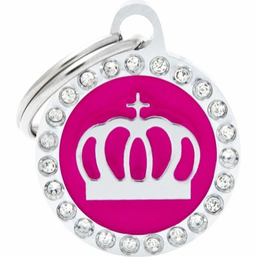 Myfamily Glam Strass Id-Merke Med Krone Rosa