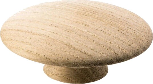 Knott Beslag Design Mushroom Ubehandlet Eik, Ø: 65 mm