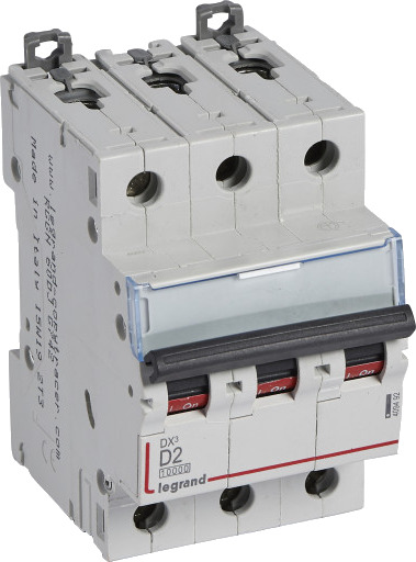 Legrand DX³ MCB automatsikring D2 3P 3M 10/16kA Legrand DX³ MCB automatsikring D2 3P 3M 10/16kA
