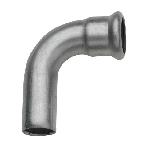 28 mm TURBO Inox bøying 90G. erme/nippel 28 mm TURBO Inox bøying 90G. erme/nippel
