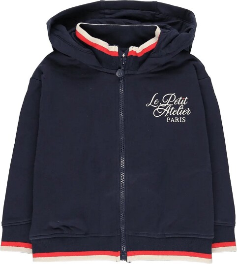 Boboli Fleece Jacket Hooded For Girl Bci NAVY 140