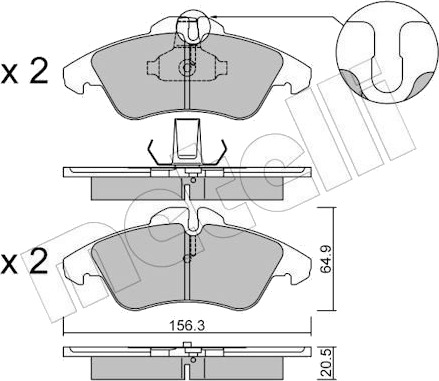 METELLI 22 0256 0 Bremseklosser