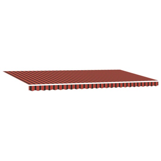 Automatisk uttrekkbar markise med LED i oransje og brunt 600x300 cm