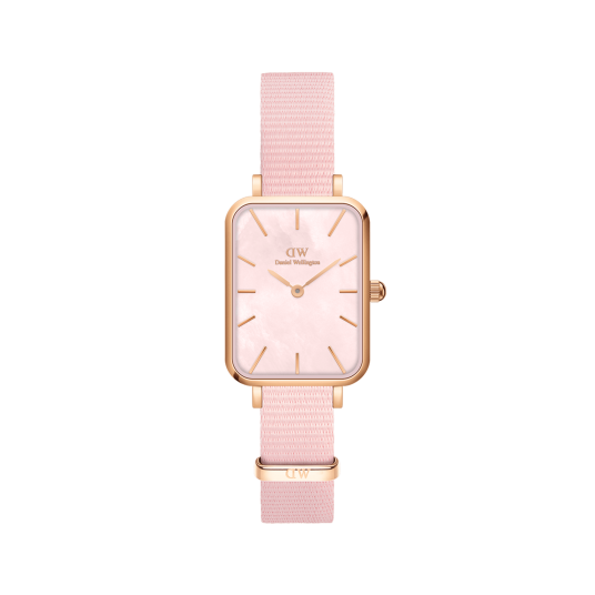 Daniel Wellington DW Watch Quadro Coral Pink MoP Rose Gold 20x26mm MIC