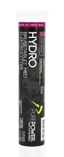 PurePower Hydro Electrolytes brusetabletter bær 20 x 4 g. PurePower Hydro Electrolytes brusetabletter bær 20 x 4 g.