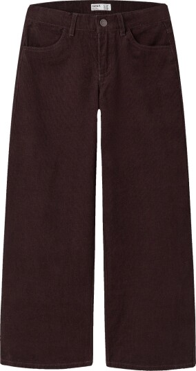 Name It Nkfrose X Wide Cord Pants 2009 Cy CHOCOLATE PLUM 158