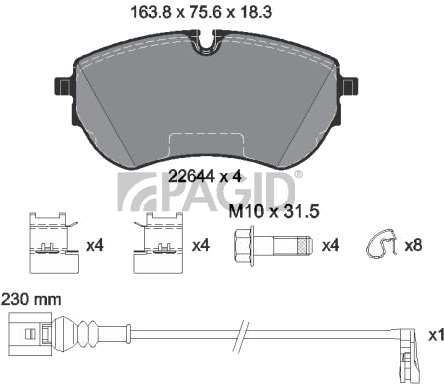 PAGID T4257N Bremseklosser