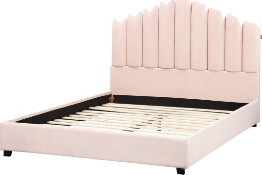 Seng med lamellramme Vincennes Rosa Svart 140x200 cm