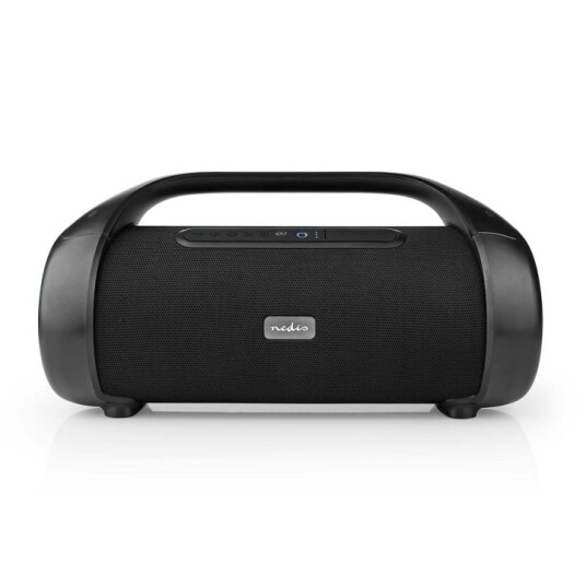 Nedis Bluetooth® Party Boombox | 9.5 timer | 2.1 | 120 W | Media avspilling: AUX | IPX5 | Linkable | Bære håndtak | Party lys | Sort