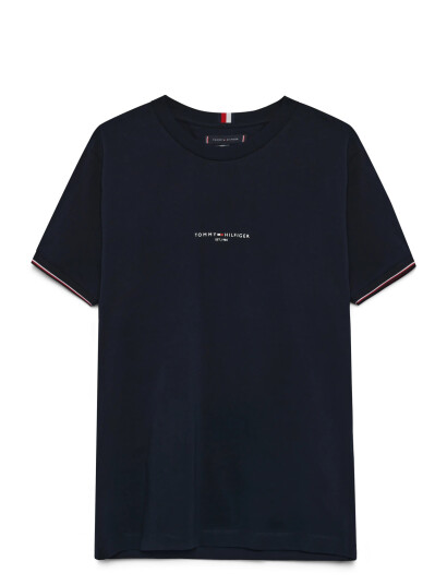 Tommy Hilfiger Tommy Logo Tipped Tee - Navy - XXL Tommy Hilfiger Tommy Logo Tipped Tee - Navy - XXL