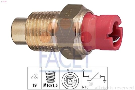 Sensor motortemperatur FACET 7.3132
