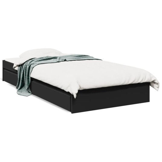 Sengeramme med skuffer betonggrå 100x200 cm konstruert tre 8721102623257