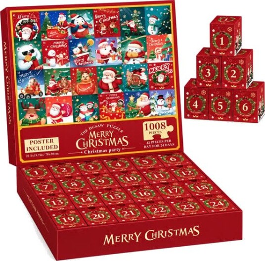 Adventskalender   Puslespill 1008 Biter   Julekalender 2026