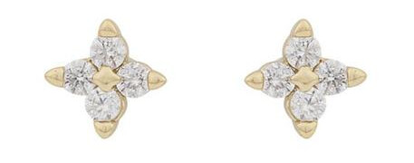 Snö Of Sweden Wish Small Earrings Gold/Clear 5mm
