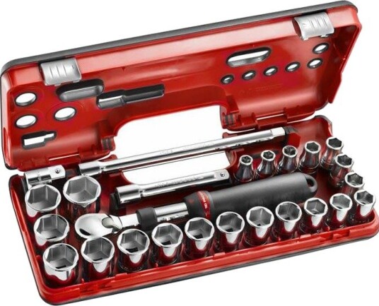 Facom Pipenøkkelsett Sxl.DBOX2 1/2", 25 Deler I Boks