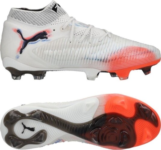 PUMA Future 8 Ultimate FG Untamed PUMA White/PUMA Svart/rød Kvinner Gress (FG) størrelse 40½