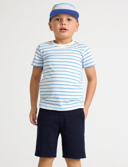 Lindex Shorts Solid Navy 92