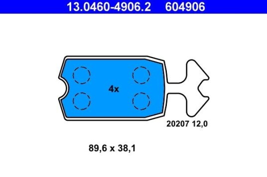 Bremseklosser ATE 13.0460 4906.2