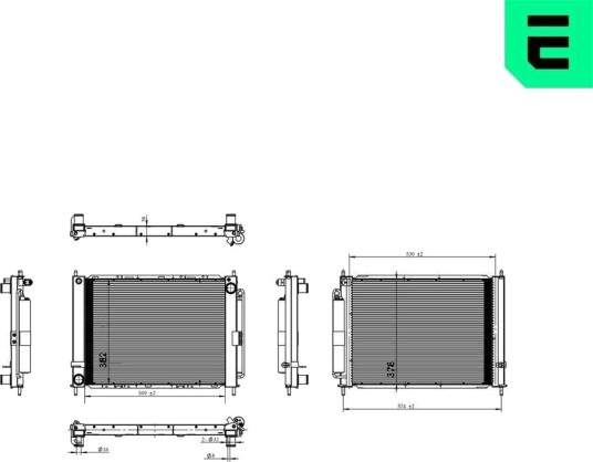 ERA 673057 Radiator motorkjøling