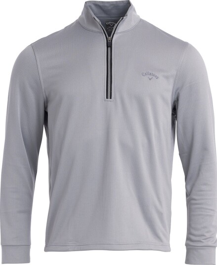 Callaway LS Thermal Waffle Pull Over 1/4 Zip Grå Golfgenser herre Concrete Large