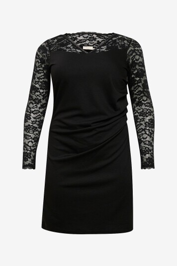 KAFFE Curve - Kjole kcIndi Lace Dress - Svart