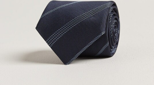 Canali Regimental Stripe Silk Tie Navy Canali Regimental Stripe Silk Tie Navy
