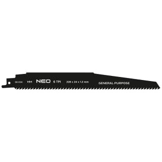 NEO Tools 58-034 Tigersagblad - Hardmetall, 228mm, 6 TPI