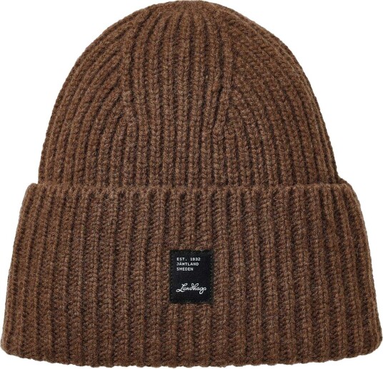 Lundhags Knitted Wool Beanie Brown Clay One Size