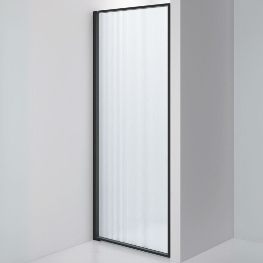 INR Iconic Nordic Rooms Dusjvegg Edge 2 Måltilpasset - Venstre / Matt Svart Sway Glass INR Iconic Nordic Rooms Dusjvegg Edge 2 Måltilpasset - Venstre / Matt Svart Sway Glass