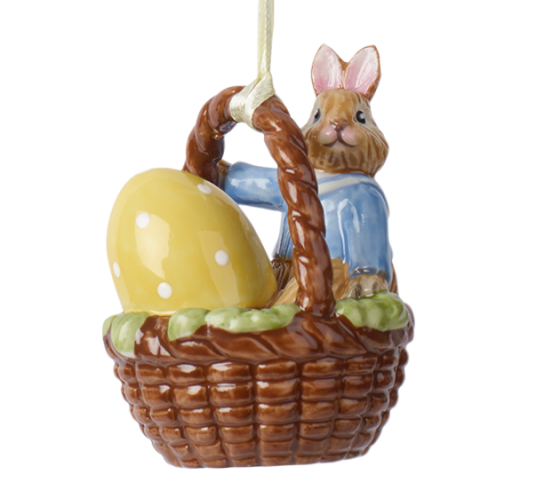 Villeroy & Boch Bunny Tales påskeornament kurv Max 6 cm