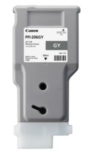 Canon 5312B001 Canon PFI-206 GY Blekkpatron grå, 300 ml Canon 5312B001 Canon PFI-206 GY Blekkpatron grå, 300 ml