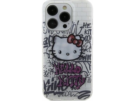 Hello Kitty Hkhcn61hdgpht Iphone 11 / Xr 6.1" White/White Hardcase Iml Kitty On Bricks Graffiti
