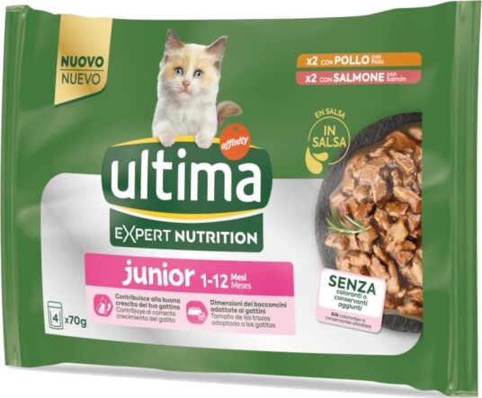 Affinity Ultima Våtfôr Ultima Cat Expert Nutrition Junior & Laks Kylling 4 X 70 G