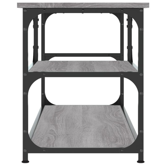 vidaXL TV-benk grå sonoma 103x38x46,5 cm konstruert tre og stål