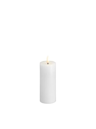 Moods & More LED pillar candle   Melted Classic white   49x125 mm